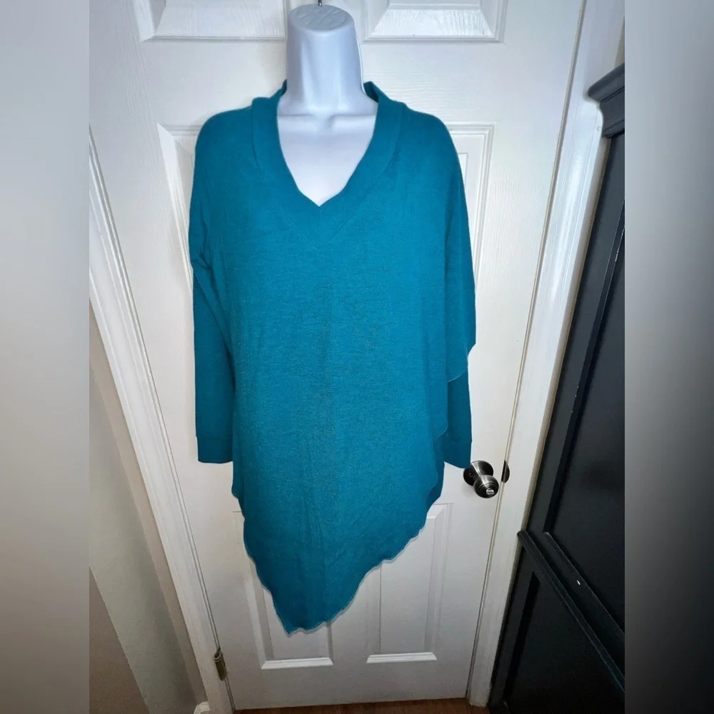 Soft Surroundings Women’s Small Madison Cape Tunic Sweater Top Asymmetrical S